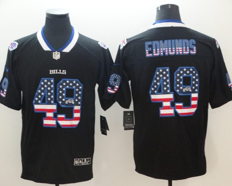 Men's Buffalo Bills Tremaine Edmunds #49 Black Jersey
