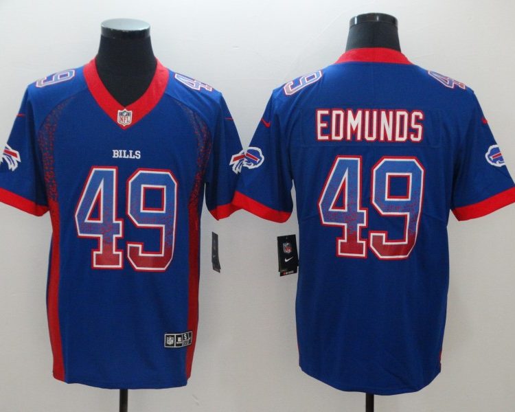 Men's Buffalo Bills Tremaine Edmunds #49 Blue Jersey