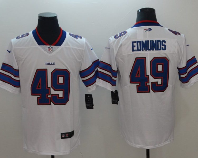 Men's Buffalo Bills Tremaine Edmunds #49 White Jersey