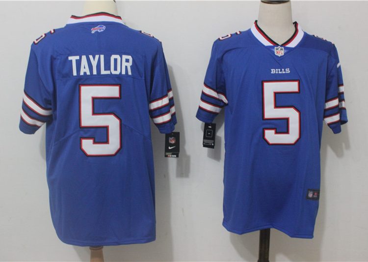 Men's Buffalo Bills Tyrod Taylor #5 Blue Jersey