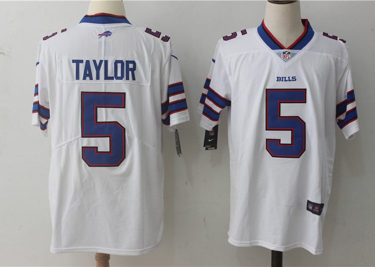 Men's Buffalo Bills Tyrod Taylor #5 White Jersey