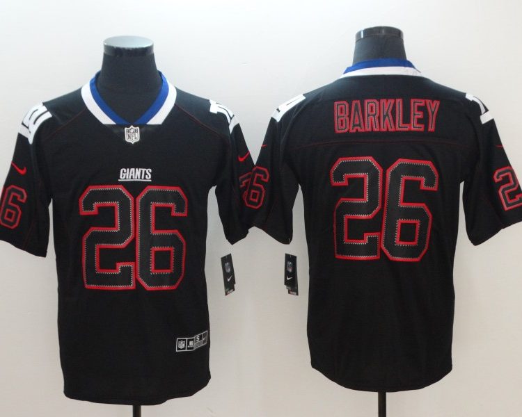 Men's New York Giants #26 Saquon Barkley Black Alternate Jersey