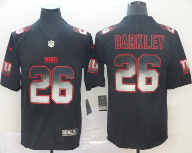 Men's New York Giants #26 Saquon Barkley Black Authentic Jersey