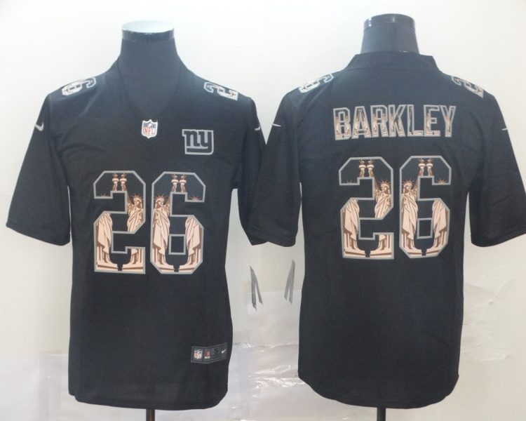Men's New York Giants #26 Saquon Barkley Black Jersey
