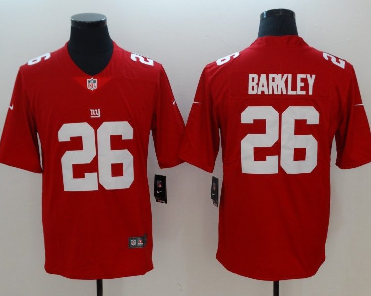 Men's New York Giants #26 Saquon Barkley Jersey Red