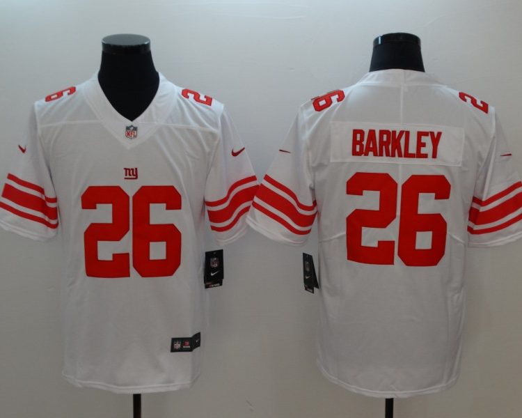 Men's New York Giants #26 Saquon Barkley Jersey White