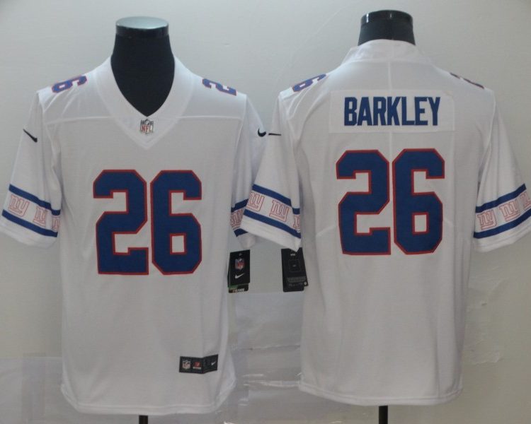 Men's New York Giants #26 Saquon Barkley White Jersey