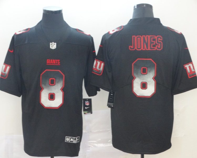 Men's New York Giants #8 Daniel Jones Black Jersey