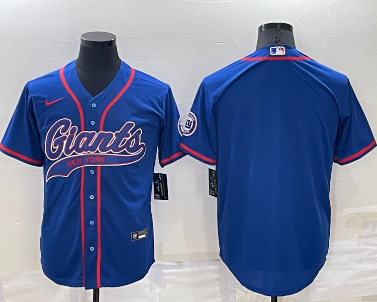 Men's New York Giants Blue Blank Jersey
