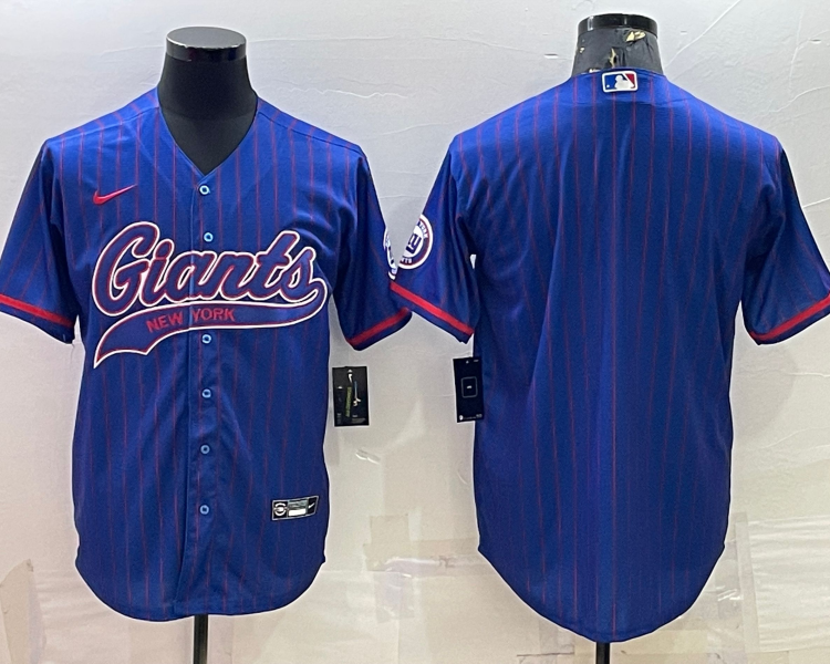 Men's New York Giants Blue Blank Jersey