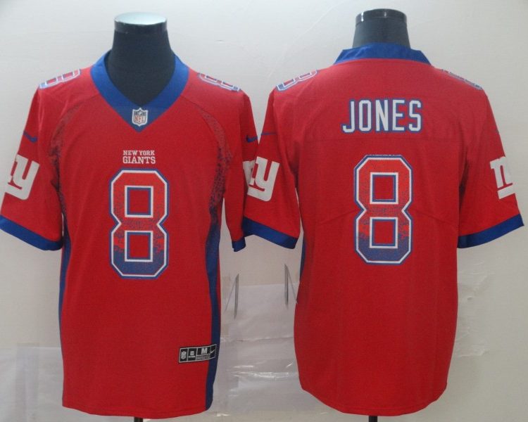 Men's New York Giants Daniel Jones #8 Red Jersey