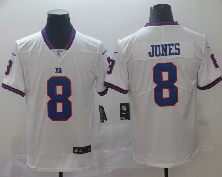Men's New York Giants Daniel Jones #8 White Jersey
