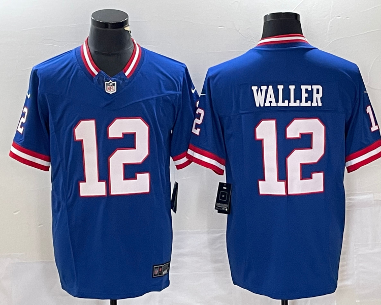 Men's New York Giants Darren Waller #12 Royal Classic Jersey