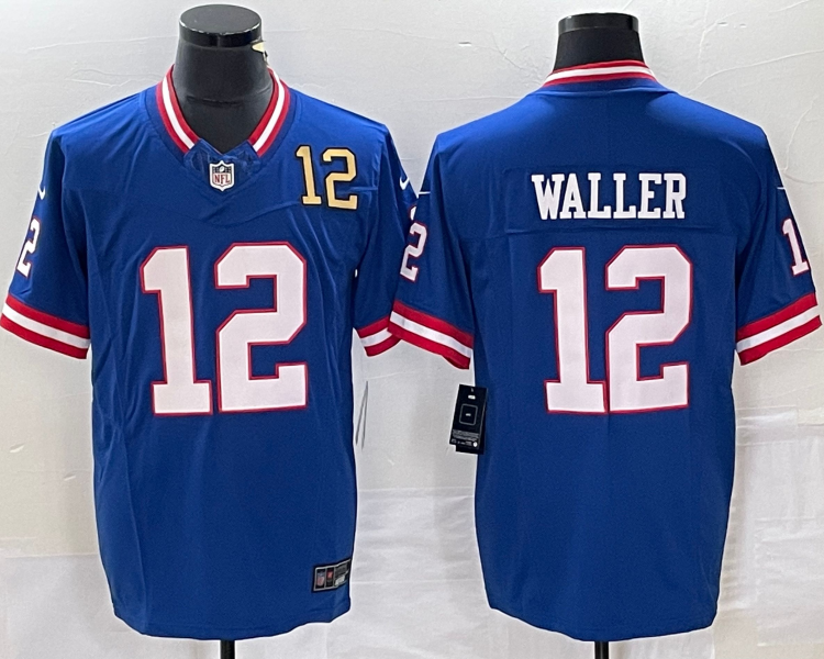 Men's New York Giants Darren Waller #12 Royal Classic Jersey