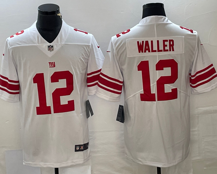 Men's New York Giants Darren Waller #12 White Away Jersey