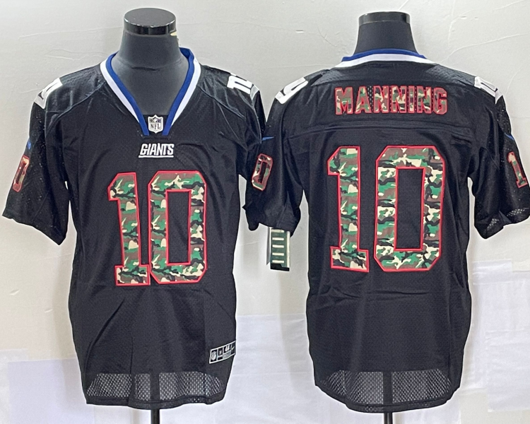 Men's New York Giants Eli Manning #10 Black Jersey