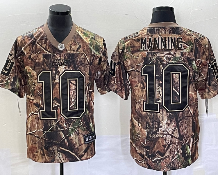 Men's New York Giants Eli Manning #10 Camouflage Jersey