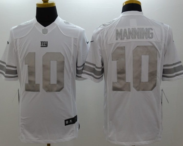 Men's New York Giants Eli Manning #10 White Jersey