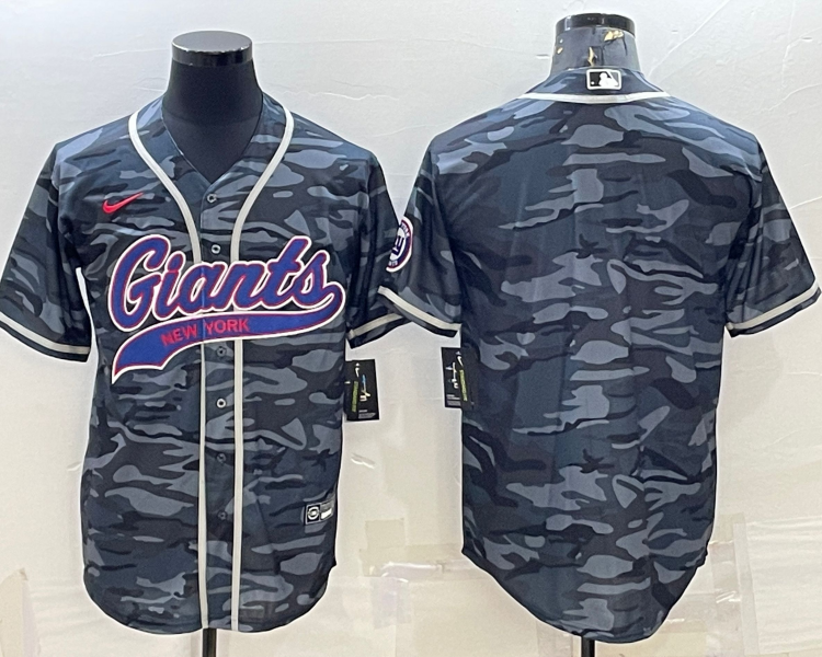 Men's New York Giants Grey Camouflage Blank Jersey