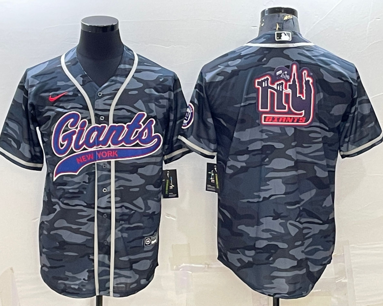 Men's New York Giants Grey Camouflage Jersey