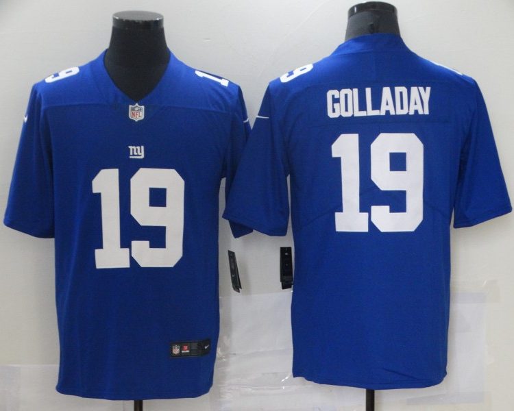 Men's New York Giants Kenny Golladay #19 Blue Jersey