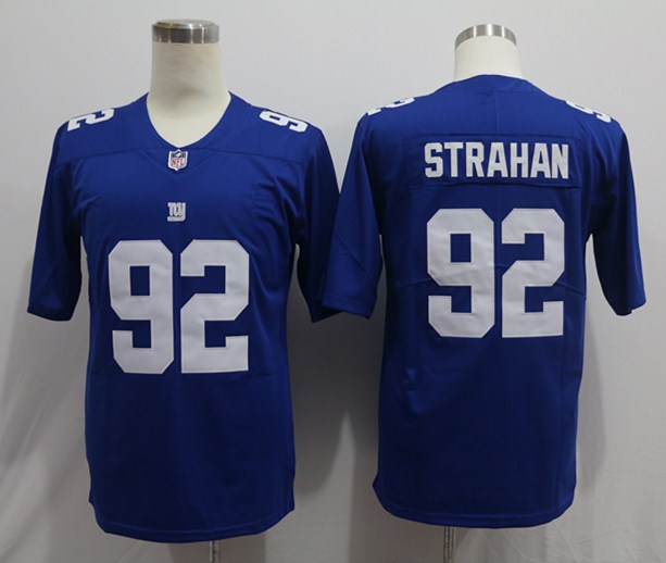 Men's New York Giants Michael Strahan #92 Blue Retired Jersey