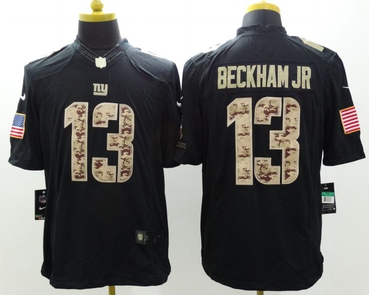 Men's New York Giants Odell Beckham Jr. #13 Black Authentic Jersey