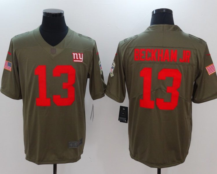 Men's New York Giants Odell Beckham Jr. #13 Brown Jersey