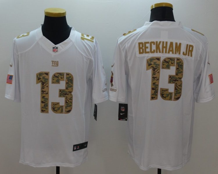 Men's New York Giants Odell Beckham Jr. #13 White Authentic Jersey