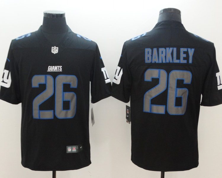 Men's New York Giants Saquon Barkley #26 Black Authentic Jersey