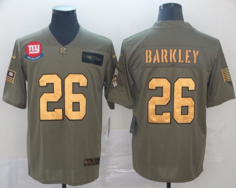 Men's New York Giants Saquon Barkley #26 Brown Alternate Jersey