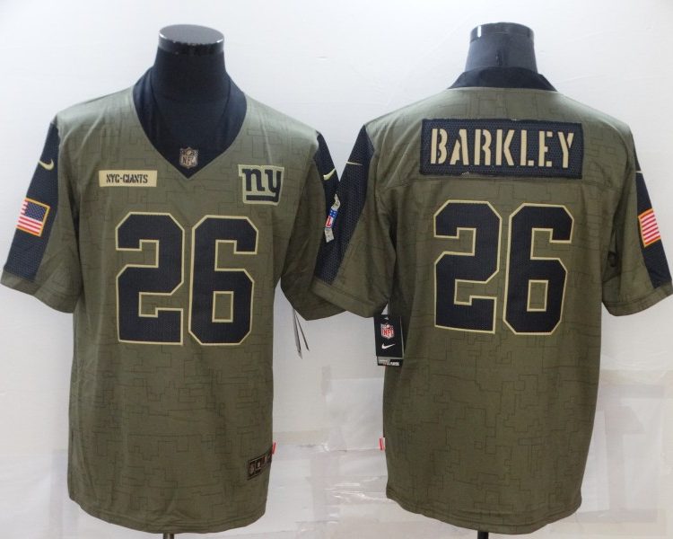 Men's New York Giants Saquon Barkley #26 Brown Jersey