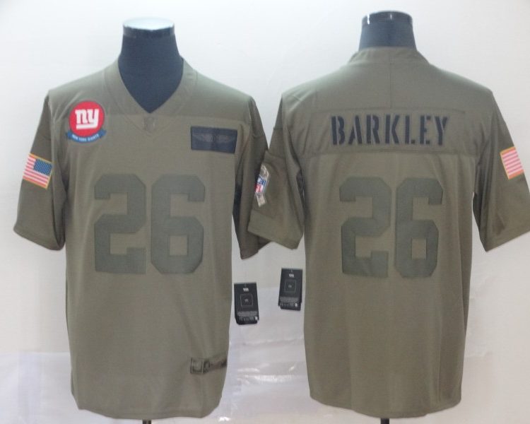 Men's New York Giants Saquon Barkley #26 Brown Jersey