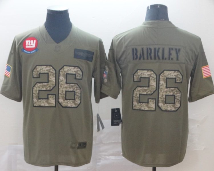Men's New York Giants Saquon Barkley #26 Brown Jersey