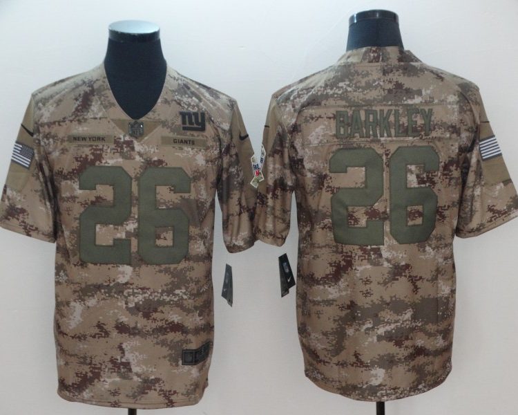 Men's New York Giants Saquon Barkley #26 Camouflage Jersey