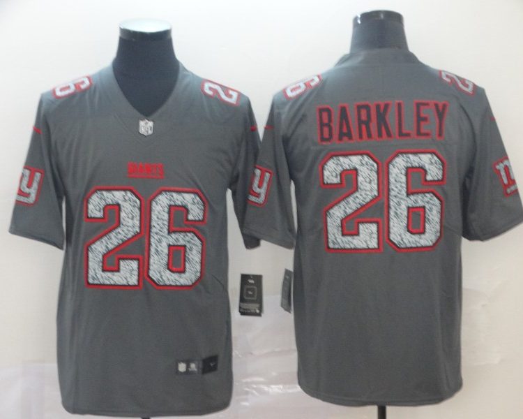 Men's New York Giants Saquon Barkley #26 Gray Jersey