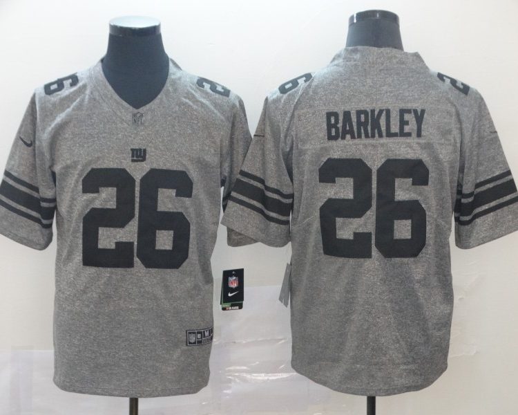 Men's New York Giants Saquon Barkley #26 Gray Jersey