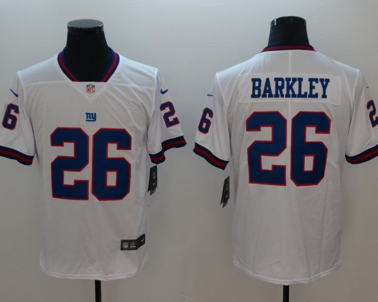 Men's New York Giants Saquon Barkley #26 White Jersey