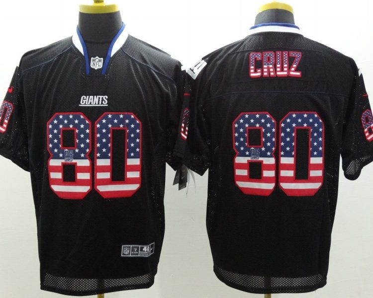 Men's New York Giants Victor Cruz #80 Black Jersey