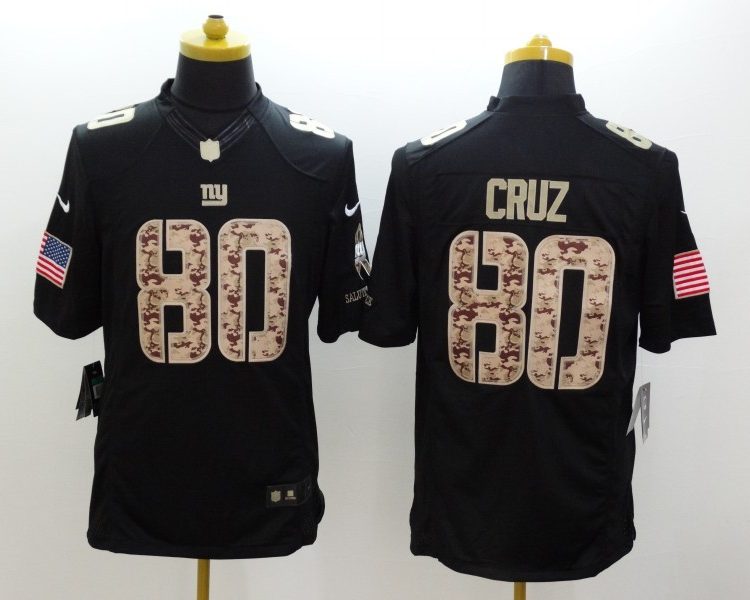 Men's New York Giants Victor Cruz #80 Black Jersey