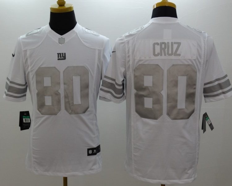 Men's New York Giants Victor Cruz #80 White Jersey