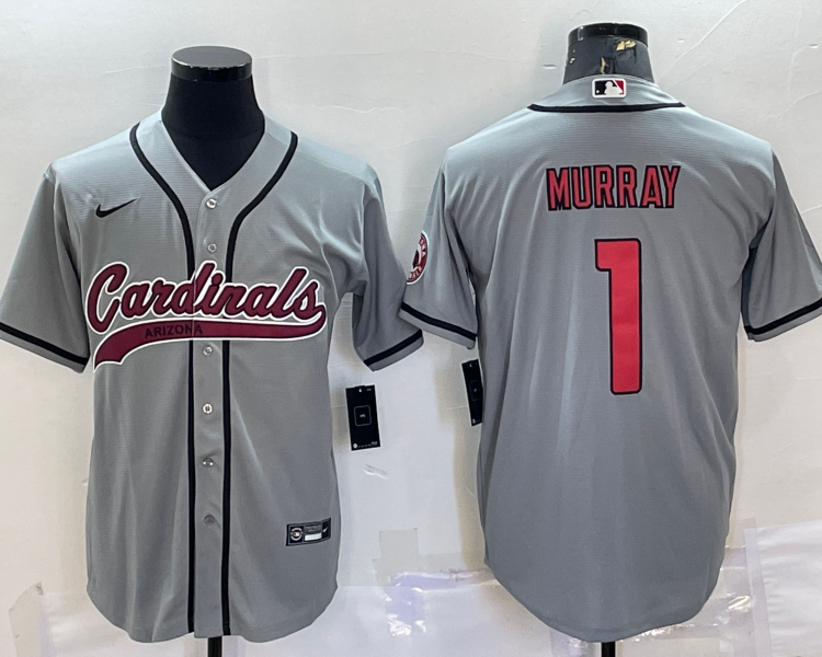 Men's Arizona Cardinals Kyler Murray #1 Gray Jersey Joint Edition