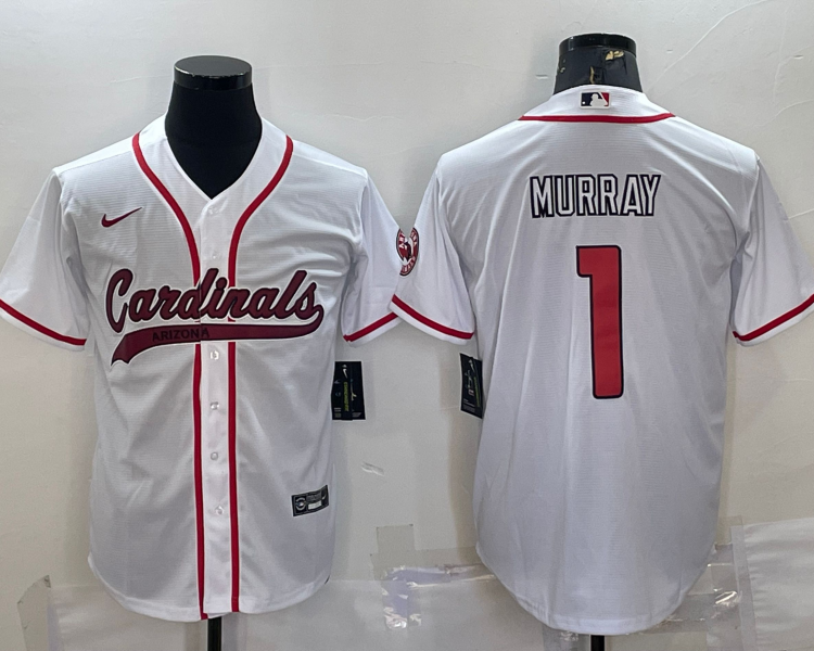 Men's Arizona Cardinals Kyler Murray #1 White Jersey Joint Edition