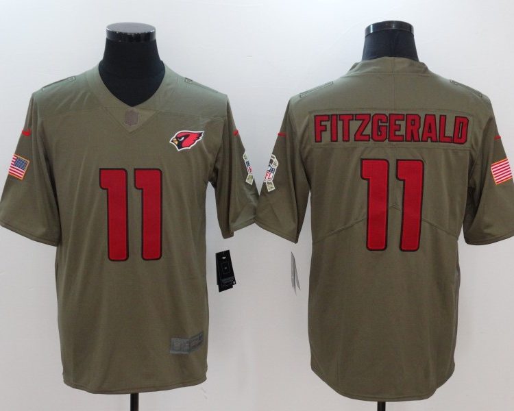 Men's Arizona Cardinals Larry Fitzgerald #11 Brown Jersey