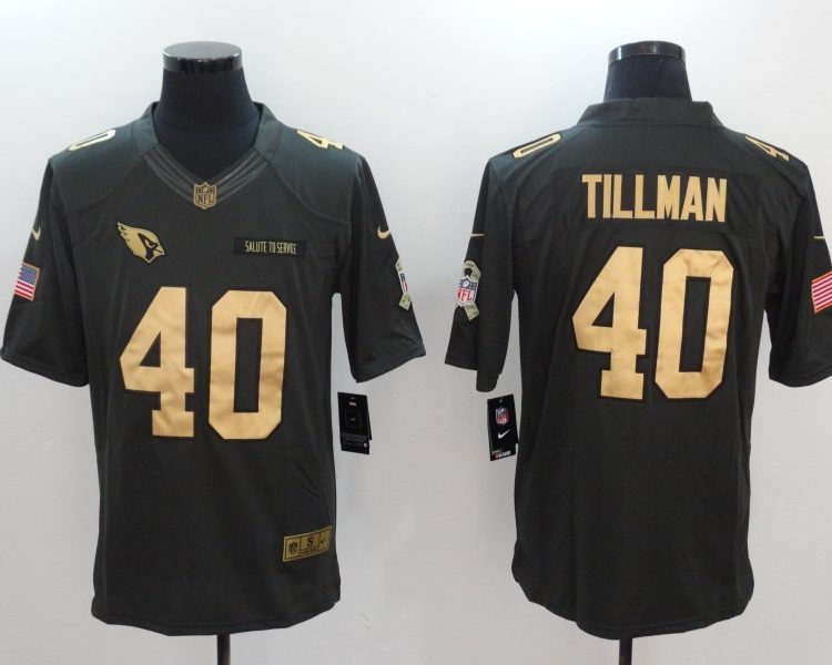 Men's Arizona Cardinals Pat Tillman #40 Black Team Jersey