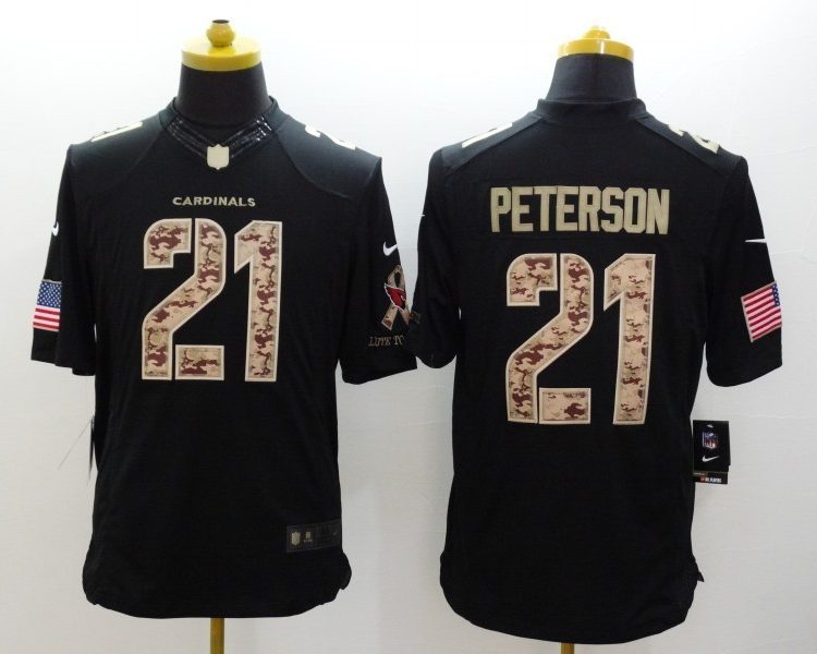 Men's Arizona Cardinals Patrick Peterson #21 Black Jersey