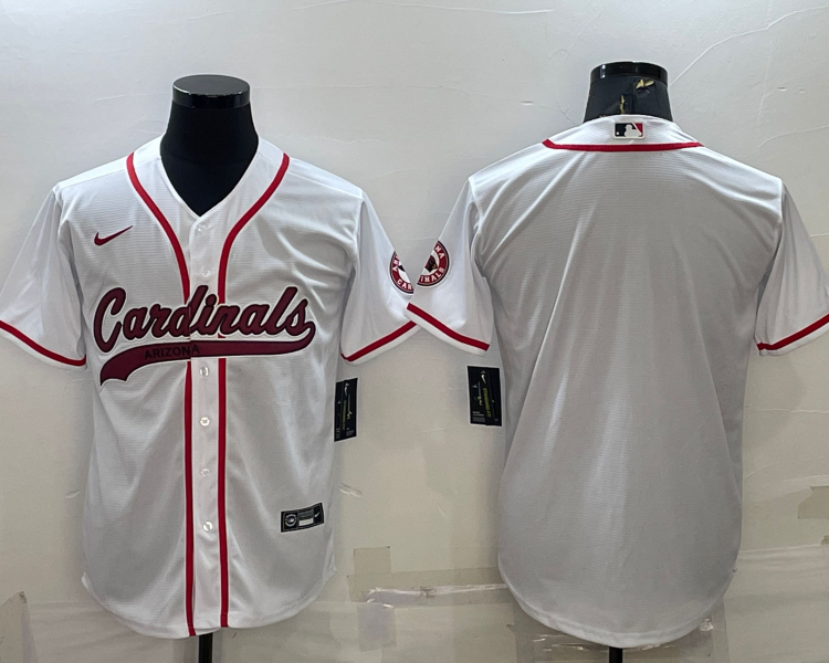 Men's Arizona Cardinals White Blank Jersey
