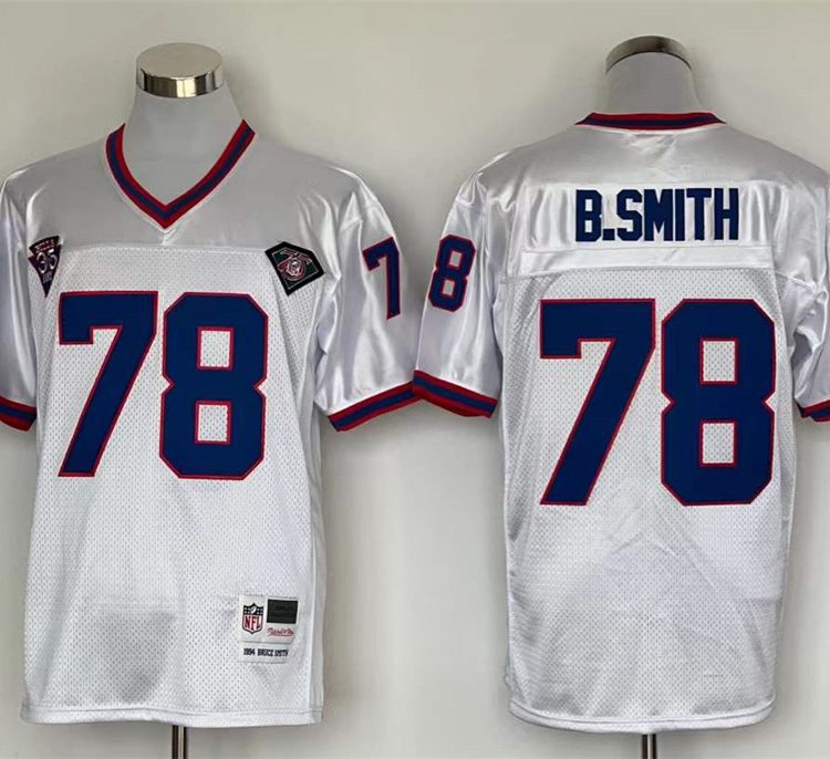 Men's Buffalo Bills Bruce Smith Mitchell & Ness White Legacy Jersey