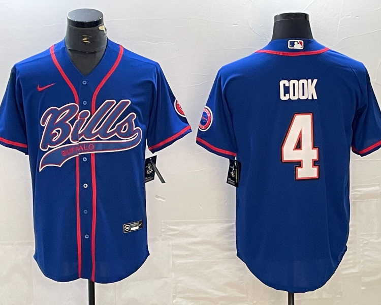 Men's Buffalo Bills James Cook #4 Royal Jersey Joint Edition
