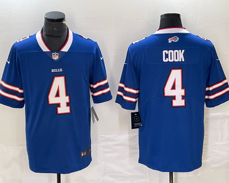 Men's Buffalo Bills James Cook #4 Royal Jersey
